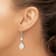 Sterling Silver Polished Baroque and Semi-Round Freshwater Cultured
Pearl Dangle Earrings