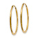 14k Yellow Gold Diamond-Cut and Satin 13/16" Endless Hoop Earrings