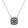 Sapphire Sterling Silver Necklace, 16 Inches
