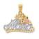 14k Yellow and Rose Gold with Rhodium Over 14k Yellow Gold Diamond-Cut
#1 Nana with Rose Pendant
