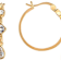 Dangle Hoop CZ Earrings In 18K Gold Over Sterling Silver
