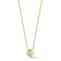 Sterling Statements 14K Yellow Gold Over Sterling Silver Round CZ
Solitaire Necklace with Bead Chain