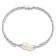 Rhodium Over Sterling Silver 8x10mm White Teardrop Freshwater Cultured
Pearl Hinged Bangle