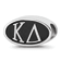 Sterling Silver LogoArt Kappa Delta Oval Greek Letters Bead