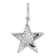 Rhodium Over 14k White Gold Polished Diamond Star Pendant