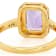 Canela Amethyst Solitaire Ring In 18K Gold Over Sterling Silver