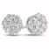 2.00cttw Diamond Cluster Earrings in 14k White Gold