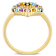 Multi Gem 10K Yellow Gold Ring 0.77ctw