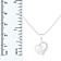 7-7.5mm Button White Cultured Freshwater Pearl and CZ Rhodium Over
Sterling Silver Pendant