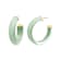 14K Yellow Gold Over Sterling Silver Illusion Acrylic Hoops in Jade Color