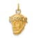 14K Yellow Gold Hollow Polished and Satin Small Jesus Medal Pendant