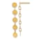 14K Yellow Gold Polished Circle Disk Dangle Post Earrings