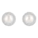 6mm Cultured Freshwater Pearl 1/5 ctw Diamond Rhodium Over Sterling
Silver Halo Stud Earrings