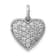 Rhodium Over 14k White Gold Diamond Heart Pendant