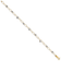 14k Yellow Gold and 14k White Gold Diamond-Cut Puff Stars Link Bracelet