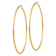 14k Yellow Gold Polished 2 3/4" Tube Hoop Earrings