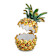 GOOD VIBES Golden Pineapple Trinket Box