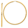 14k Yellow Gold Polished, Satin and Diamond-Cut 2 1/8" Endless Hoop Earrings