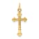 14K Yellow Gold Small Diamond Budded Cross Pendant