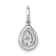 Rhodium Over 10k White Gold 0.242 ctw Diamond Teardrop Pendant