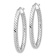 Rhodium Over 14k White Gold 1 1/2" Polished and Twisted Square Tube
Oval Hoop Earrings