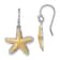 Rhodium Over Sterling Silver Polished Two-tone Star Fish Dangle Earrings