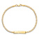 10k Yellow Gold Flat Curb Link ID Bracelet