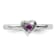 Sterling Silver Stackable Expressions Rhodolite Heart Ring 0.09ctw
