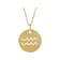 14K Yellow Gold Aquarius Zodiac Disc Pendant With Chain
