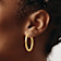 14k Yellow Gold Non-Pierced 1" Hoops Earrings