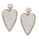 Off Park® Collection, White Seed Beaded Heart Drop Earring.