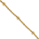 14K Yellow Gold Diamond-cut Beaded Rope Chain Bracelet
