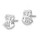 Rhodium Over Sterling Silver Bumblebee Children's Post Earrings