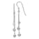 Rhodium Over 14k White Gold Diamond-Cut Triple Heart Dangle Earrings