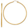 14k Yellow Gold 2 3/8" Satin and Diamond-Cut Round Tube Hoop Earrings