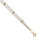10k Yellow Gold, 10k White Gold and 10k Rose Gold 3-Strand Diamond-Cut
Beaded Cable Link Anklet