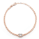 Sterling Statements 14K Rose Gold Over Sterling Silver White CZ Curb
Chain Bracelet