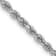 14k White Gold 2.25mm Diamond Cut Rope Chain 26 Inches