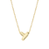 CZ Initial Y Tennis Necklace And Pendant Set In 14K Gold Over Brass 4.05ctw