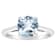 8mm Square Cushion Sky Blue Topaz Rhodium Over Sterling Silver Ring