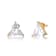 Triangle CZ Stud Earrings In 14K Gold Over Sterling Silver