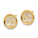 14k Yellow Gold Polished Tree of Life in Circle Stud Earrings