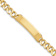 14k Yellow Gold Hand-polished Curb Link ID Bracelet