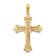 14k Yellow Gold Polished and Textured Fancy Cross Pendant