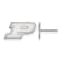 Rhodium Over Sterling Silver  LogoArt Purdue University Extra Small Post Earrings