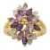 Purple Amethyst And White Sapphire 18k Yellow Gold Over Sterling Silver
Ring 1.52ctw