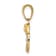 14k Two-tone Gold Diamond-Cut Mother and Baby Teardrop Pendant