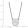 Rhodium Over Sterling Silver NHL LogoArt Edmonton Oilers Small Pendant Necklace