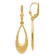 10k Yellow Gold Polished And Diamond-Cut Dangle Leverback Earrings