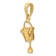 14k Yellow Gold 3D Beach Bucket with Shovel pendant